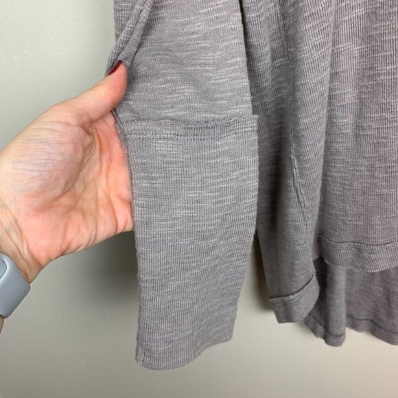 We the Free Taupe Heavy Knit Split Back Oversized Turtleneck Top Small - Picture 2 of 8